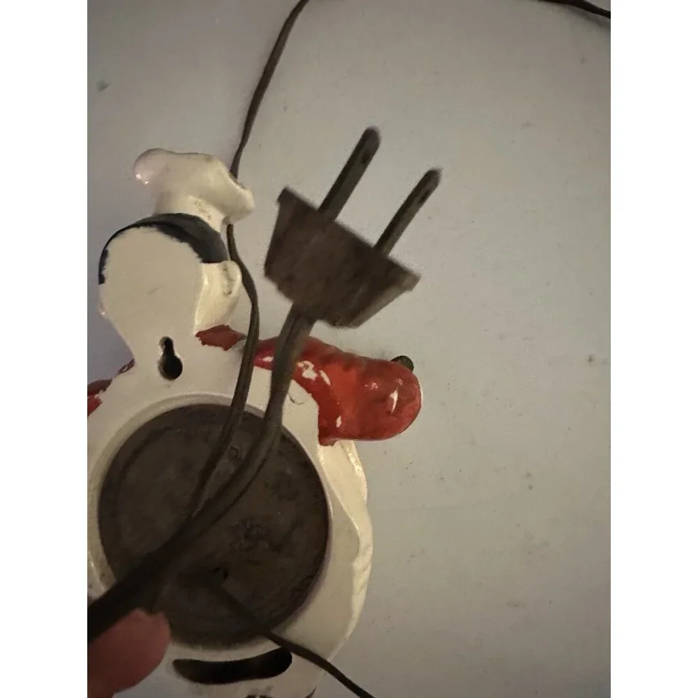 RED WING POTTERY CHEF KITCHEN WALL CLOCK 1947 VINTAGE‎